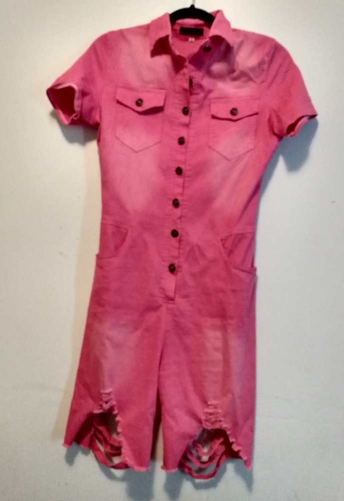 Pink Jeans Jumpsuit